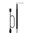 Câmera auricular 3 em 1 da Spencer para cuidado de ouvidos, mostrada em fundo branco com detalhes em preto.