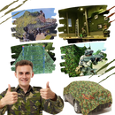 Camouflage de caça resistente à água para atividades ao ar livre, padrão deserto, tecido durável, marca Sporting Goods.