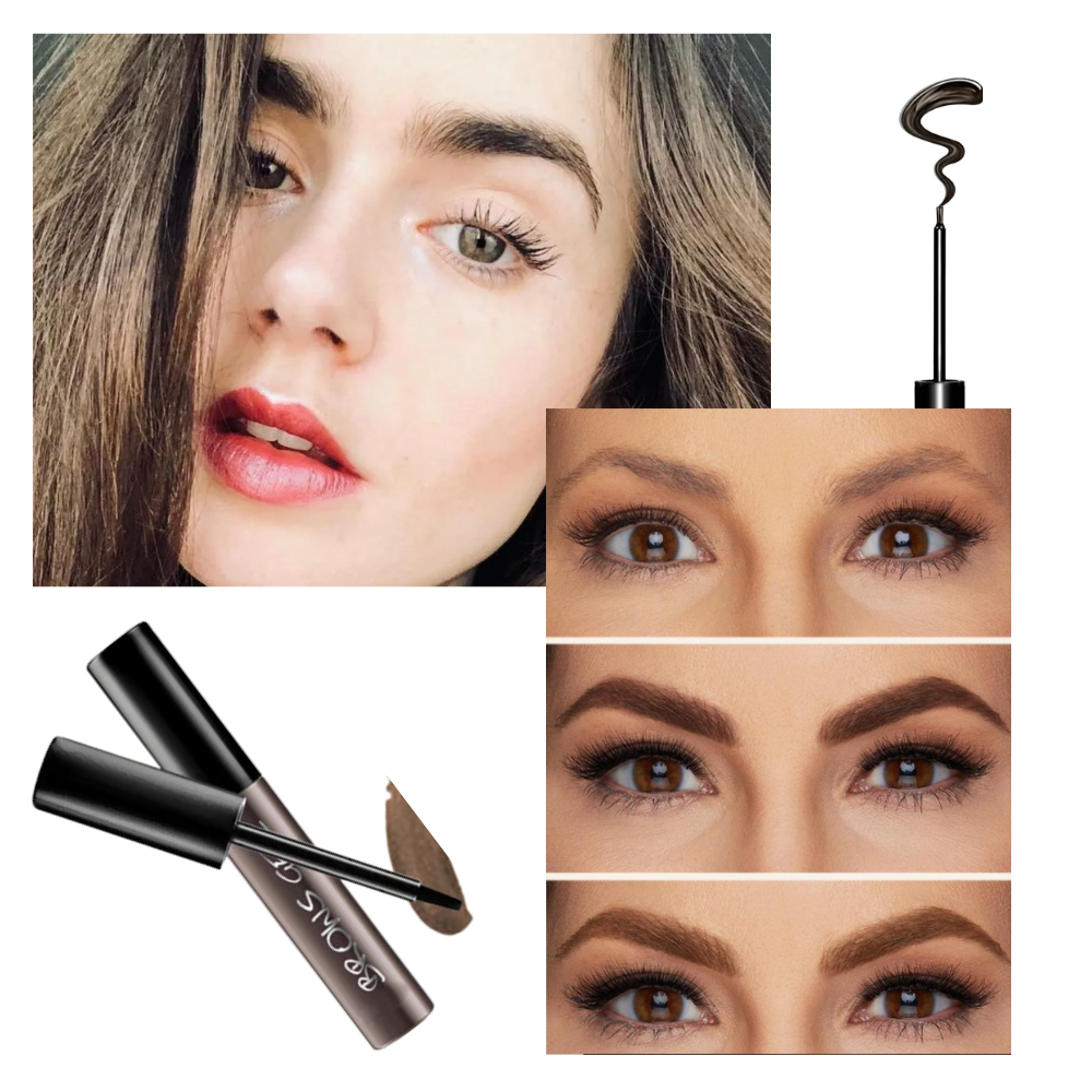 Gel tonal para sobrancelhas Square Carmen, cor marrom noisette, com acabamento natural e efeito bem definido.