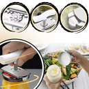 Abridor de potes em aço inoxidável Kemorela, utensílio de cozinha para abrir frascos com conforto e facilidade.