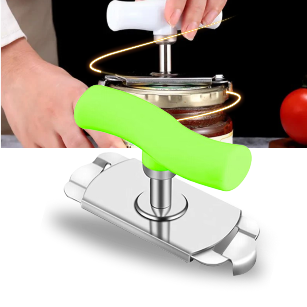 Abridor de potes em aço inoxidável Kemorela, utensílio de cozinha para abrir potes e frascos com facilidade.