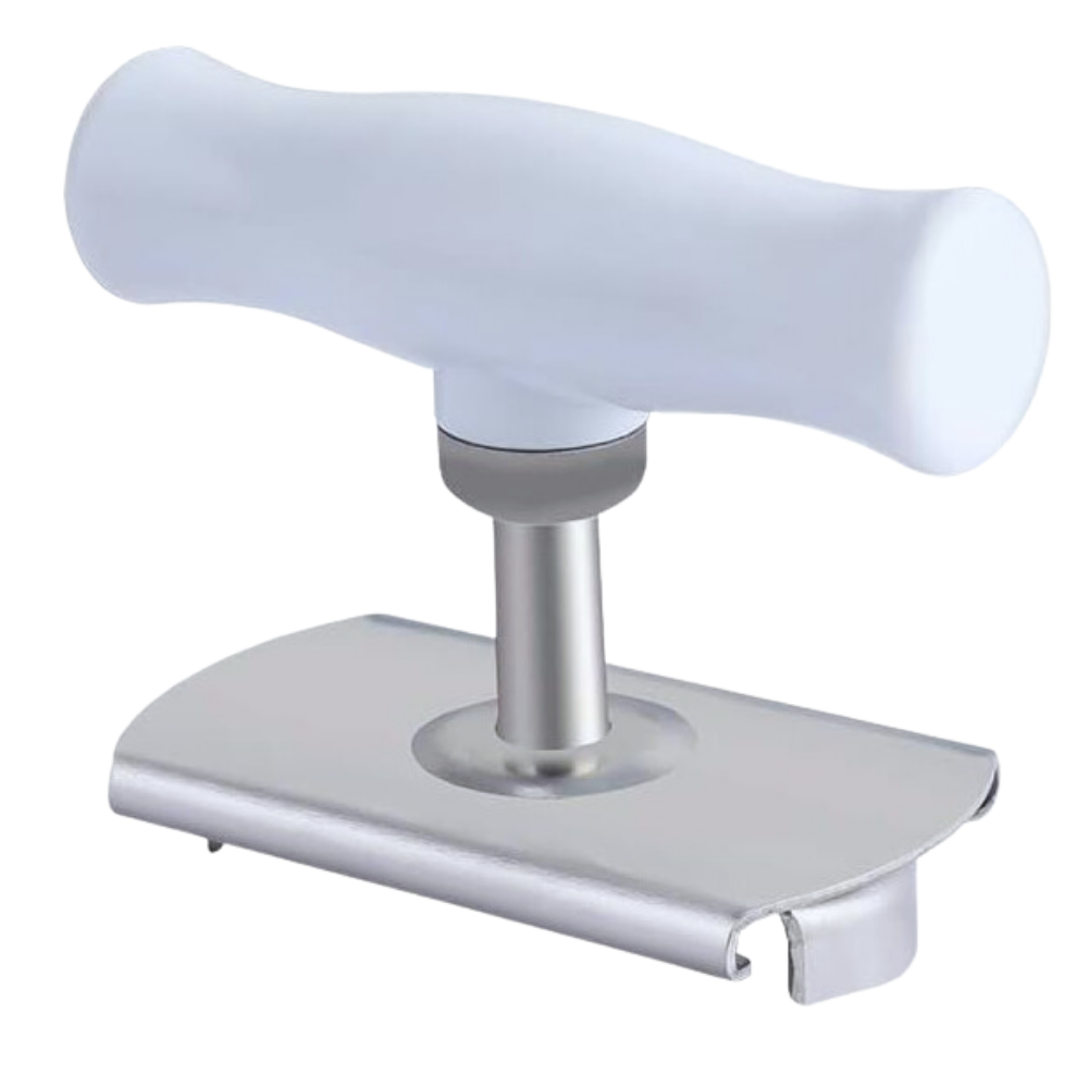 Abridor de potes em aço inoxidável Kemorela, utensílio de cozinha branco para abrir frascos facilmente.