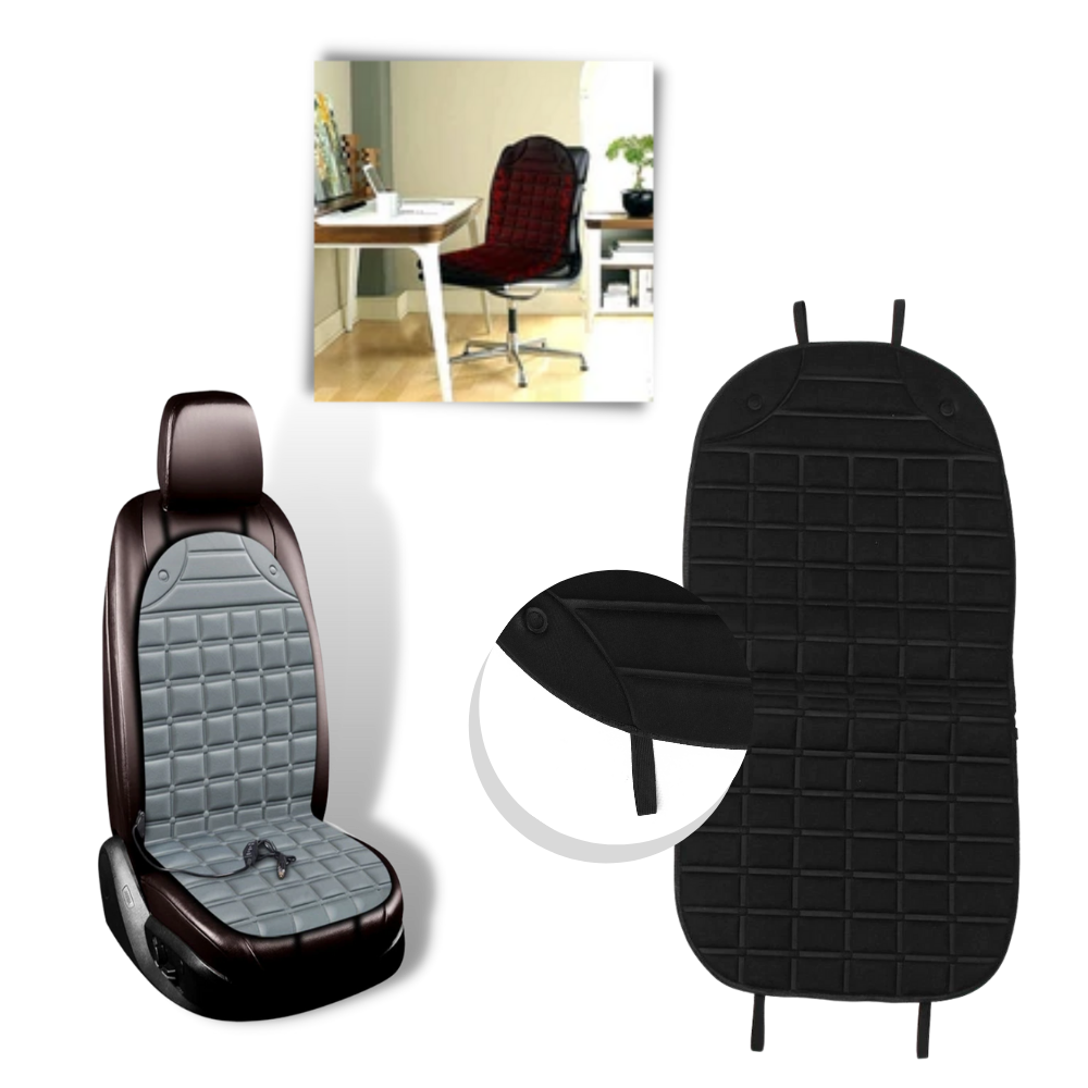 Housse de siège chauffante Stalwart pour voiture, SUV e caminhão, em material preto, peça de reposição para veículos.