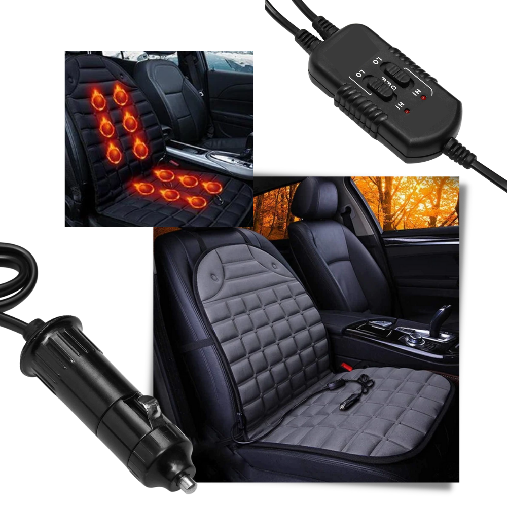 Capa de assento aquecível para carro, SUV e caminhão da marca Stalwart, em preto, para peças automotivas.