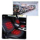 Capa de assento aquecível para carro, SUV e caminhão da marca Stalwart, preta, com controles de aquecimento visíveis.
