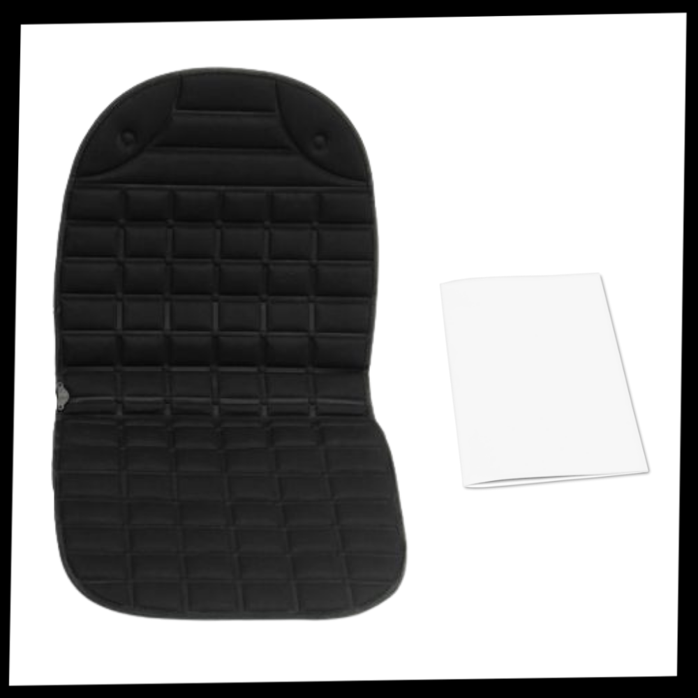 Housse de siège chauffante Stalwart pour voiture, SUV e caminhão, em tecido preto, para conforto e proteção do assento.