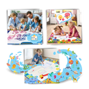 Tapete de desenho estimulante à água da marca Vision, superfície de brincadeira com tubos e cores para estimular a imaginação.