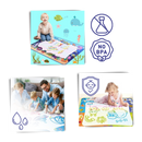 Tapete de desenho estimulante à água da marca Vision, com espaço para brincadeiras de pintura e criatividade infantil seguro.