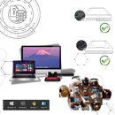 Estação de acoplamento universal Owsoo para componentes de computador, com portas e conexão para gerenciamento de dados.