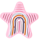 Painel de atividades sensoriais antiestresse da Carolilly, brinquedo educativo com estrelas rosa para estimulação sensorial.
