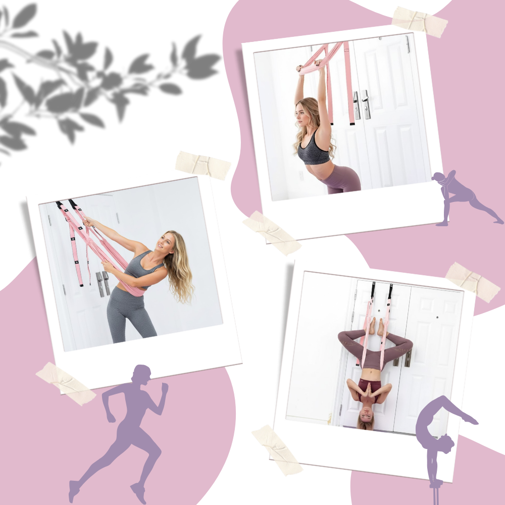 Hamac de yoga aéreo sólido e ajustável para Pilates e Yoga, com suporte resistente e design confortável.