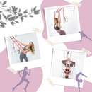Hamac de yoga aéreo sólido e ajustável para Pilates e Yoga, com suporte resistente e design confortável.