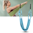 Hamac de yoga aéreo ajustável e resistente para práticas de Pilates e yoga, com estrutura sólida e confortável.