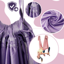 Hamac de yoga aéreo ajustável e resistente para Pilates e yoga, com suporte forte e confortável, feito pela marca Generic.