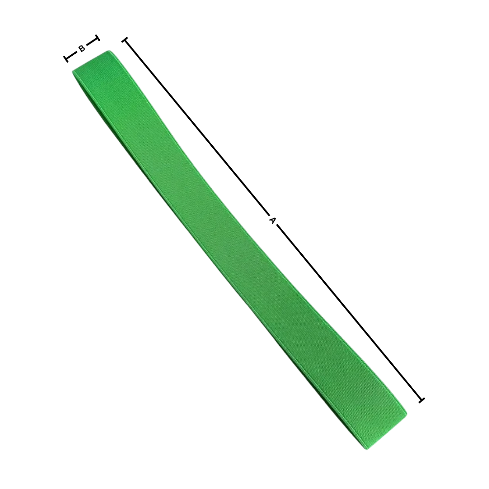 Faixa elástica resistente para toalha, porta-serviettes Herrenming, mostrando a faixa esticada e suas dimensões.