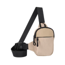Bolsa mini tiracolo elegante da Quintina em tom cáqui, com design estiloso e compacto para uso diário.