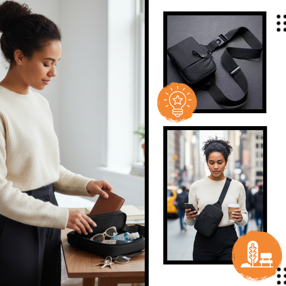 Bolsa pequena de ombro elegante da Quintina, acessório de couro com design estiloso e prático para uso diário.