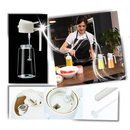 Pulverizador de óleo estilizado da Kitchen Gadgets, utensílio de cozinha para controle de óleo com design moderno.
