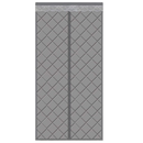 Cortina de porta elegante e térmica da Ozerty França, acabamento cinza, ideal para isolamento de ambientes.