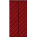 Cortina de porta elegante e térmica da Ozerty France, com acabamento vermelho para isolamento eficiente.