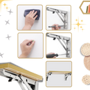 Suporte para mesa dobrável de parede da Unique-Bargains, instalação estilosa para escritórios com mesa retrátil e fixa na parede.