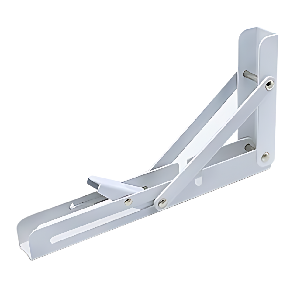 Suporte para mesa dobrável de parede branca da Unique-Bargains, ideal para escritórios com fixação eficiente e design compacto.