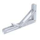 Suporte para mesa dobrável de parede branca da Unique-Bargains, ideal para escritórios com fixação eficiente e design compacto.