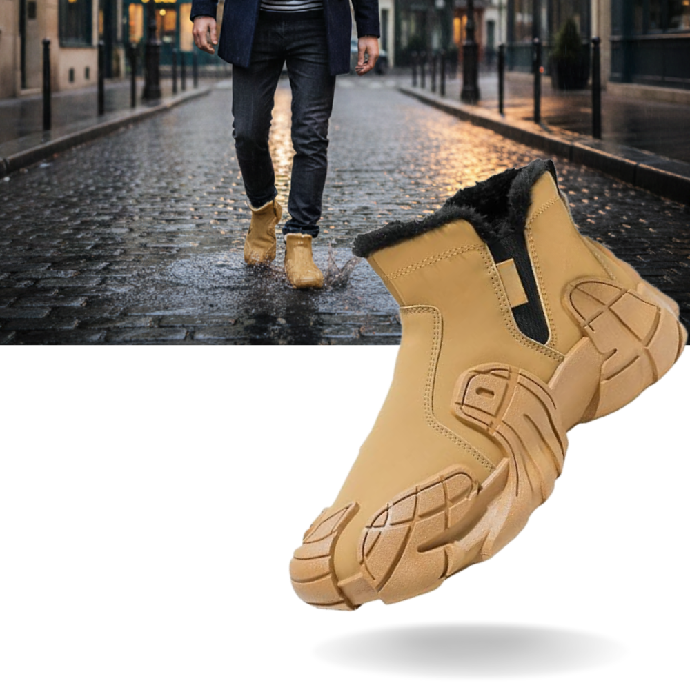 Bottines impermeáveis elegantes para homens da marca Fashion Clothers, com design moderno e resistente à água.