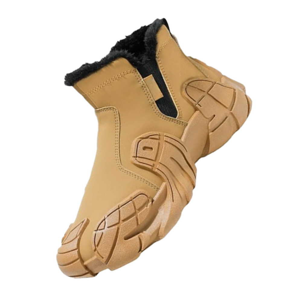 Bottines impermeáveis masculinas da Fashion Clothers em tom kaki, calçado elegante e resistente à água para homens.