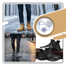 Botinas impermeáveis masculinas da Fashion Clothers, estilo elegante, resistentes à água e perfeitas para o inverno.