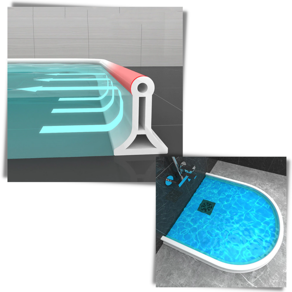 Bande d'arrêt d'eau en silicone gris de 100 cm, accessoire de salle de bain de la marque Sufanic, pour éviter les fuites d'eau