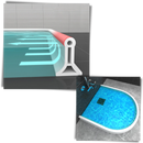 Bande d'arrêt d'eau en silicone gris de 100 cm, accessoire de salle de bain de la marque Sufanic, pour éviter les fuites d'eau