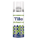 Cola de alta aderência e impermeável Sufanic para instalação de azulejos, com textura visível e embalagem ao fundo.