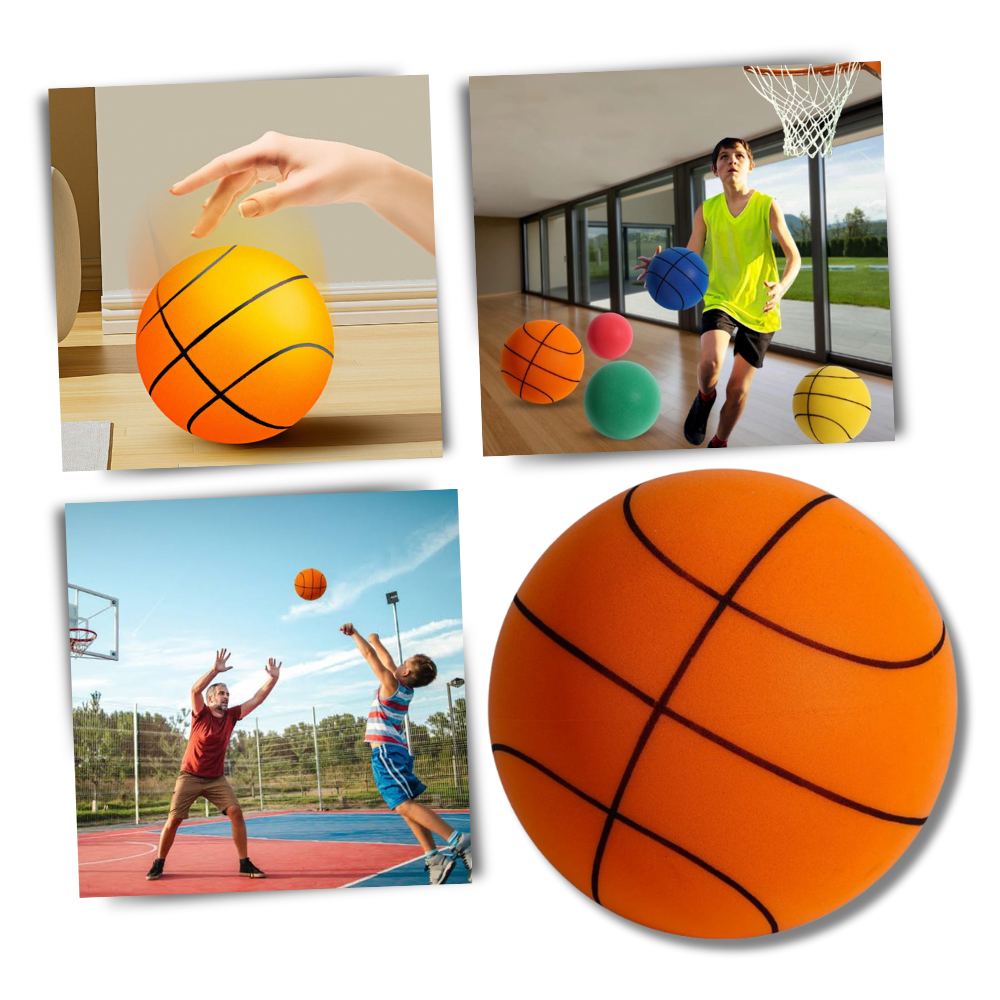 Balão de basket silencioso, colorido e divertido de 18 cm da marca Sukiy, ideal para brinquedos de esporte.