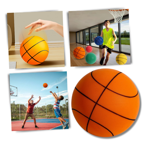 Balão de basket silencioso, colorido e divertido de 18 cm da marca Sukiy, ideal para brinquedos de esporte.