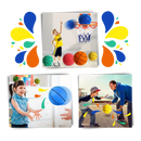 Balão de basquete silencioso e colorido de 18 cm da Sukiy, brinquedo esportivo divertido e vibrante.