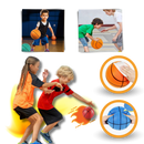 Balão de basquete silencioso, colorido e divertido da marca Sukiy, feito para brinquedos esportivos, com 18 cm de diâmetro.