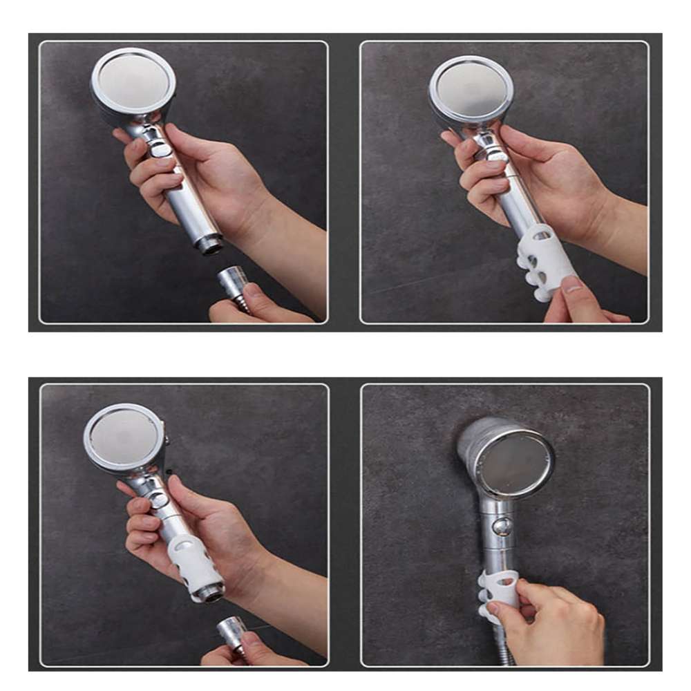 Suporte de pommeau de douche à sucção Sunficon, conjunto com duas peças para fixação prática em banheiros.