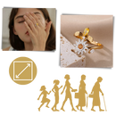 Anel de dedo com girador de girassol Helevia, acabamento dourado e design com flor de girassol em movimento.