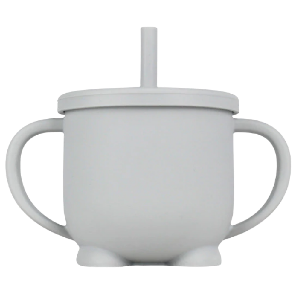 Tasse à bec de silicone para bebês Sunri, ideal para alimentação e aleitamento, na cor rosa, com bico suave.
