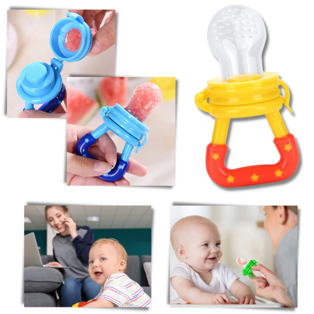 Sucete alimentar Supertots da Gyuunyuu com design prático e confortável, ideal para alimentação e dentição de bebês.