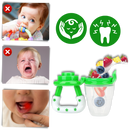 Chupeta alimentar Supertots da Gyuunyuu com anel de dentição, feita para confortar e entreter bebês durante a alimentação.
