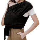 Porte-bébé ergonômico e respirável da marca Moby, suporte confortável para bebê em sling preto, tecido leve e flexível