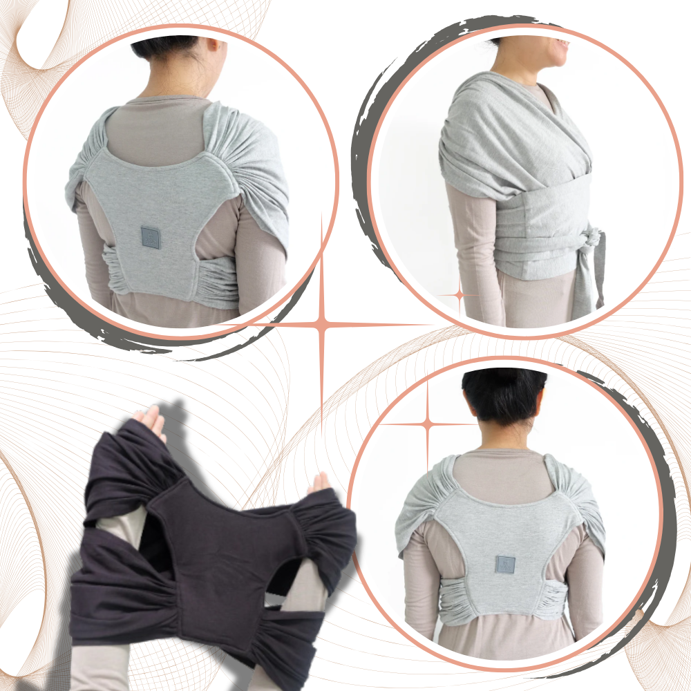 Porte-bébé ergonômico e respirável da Moby, suporte confortável para bebê e pais, com tecido leve e ajuste ajustável.