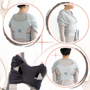 Porte-bébé ergonômico e respirável da Moby, suporte confortável para bebê e pais, com tecido leve e ajuste ajustável.