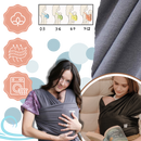 Porte-bébé ergonômico e respirável da Moby com suporte confortável para bebê e tecido arejado.