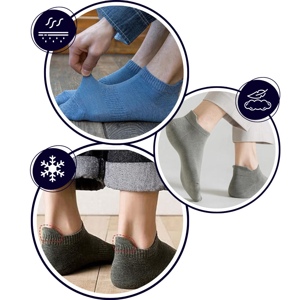 Meias ankle confort suprême para homem da marca Agand, tecido macio, ideal para uso diário e conforto prolongado.