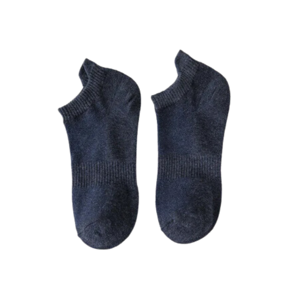Meias ankle confort suprême para homem da marca Agand, em azul navy, destacando o tecido macio e ajuste confortável.