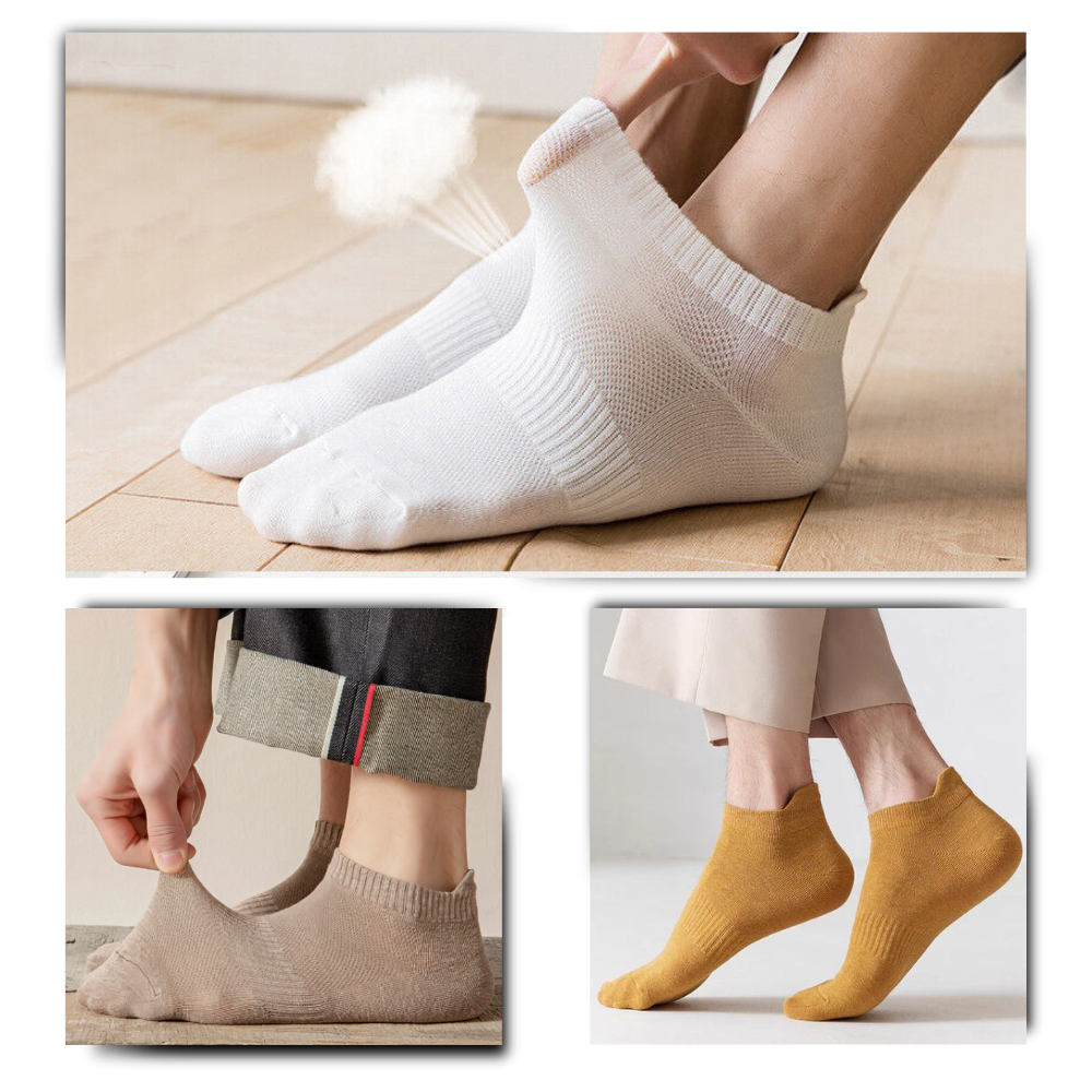 Meias ankle confort supreme para homem da marca Agand, fabricadas para manter os pés secos e frescos.