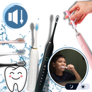 Escova de dentes elétrica vibratória sonora Suteng preta para cuidados bucais, com cerdas macias e design ergonômico.